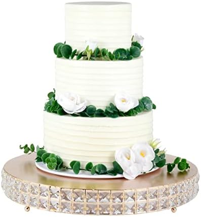 Kyria14-inčni stalci za torte od perli sa sjajnim kristalnim perlama desertni kolačići poslužavnik za posluživanje voća za rođendan vjenčanja