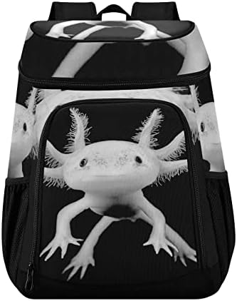 Real Axolotl plivanje Salamander Prednja strana na tamno izolirani hladnjak otporan na curenje ruksak ručak kampiranje izlet planinarenje ruksak višekratna torba za hlađenje ramena za žene i muškarce