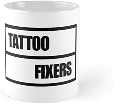 Fikseri za tetovažu stil bijeli i crni dizajn šalica za kafu 11oz & 15oz keramičke čajne čajne šalice