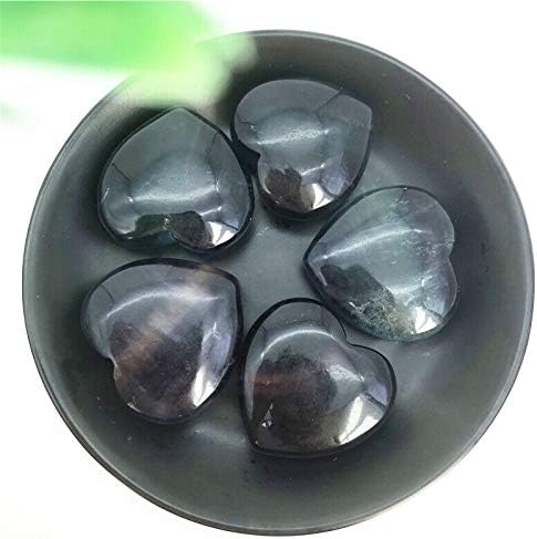 Zym116 1pcs Prirodni šareni fluoritni kvarcni kristalno liječenje srca u obliku kamenja prirodno kamenje i minerali kućanstvo