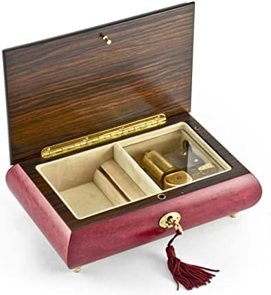 Prekrasan instrument za crveno vino i cvjetni drveni umetnuti 30 Napomena Muzičko nakit Kutija Ogroman prodaja - Tristesse