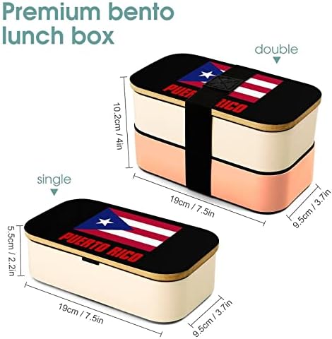 Ponos zastava Portoriko zastava Bento ručak kutija bez curenja Bento kutija za prehrambene posude sa 2 pretinca za izlet rada