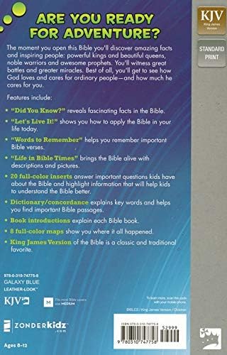 Personalizirani biblijski pohađački tekst Vaše ime KJV Kids Studist Bible Blue Leathersoft Poklon po mjeri za krstike Krsteni Rođendani