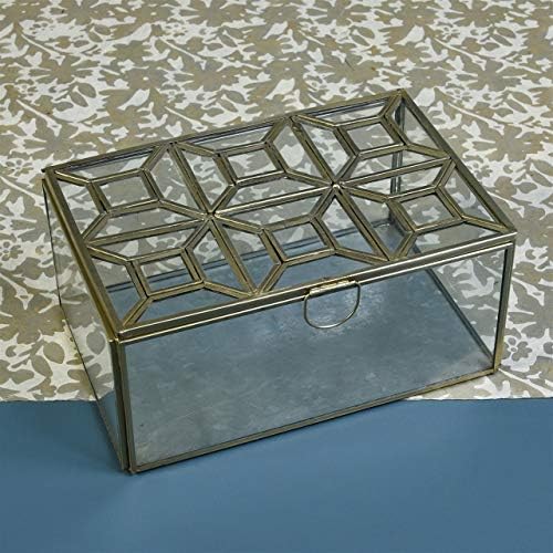 Moj Swanky dom Sredinog stoljeća Moderna minimalistička staklena kutija | 9 mesingani zlatni geometrijski klasik