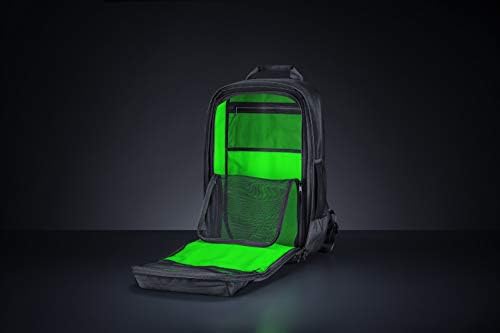 Razer Concourse Pro 18 ruksak: donji - prednji poklopac otporan na kidanje za veću pristupačnost-unutrašnjost otporna na ogrebotine-podstavljene trake od mrežastog tkanja-odgovara laptopovima do 18 inča-Crna