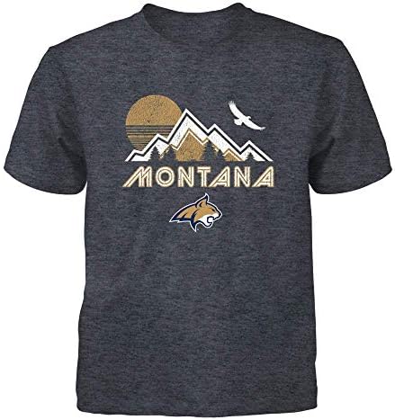 FanPrint Montana State Bobcats Hoodie - Retro Montana Mountain