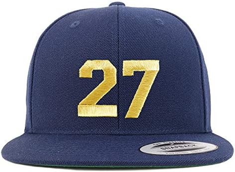 Trendy Prodavnica Odjeće Broj 27 Zlatna Nit Sa Ravnim Novčanicama Snapback Bejzbol Kapa
