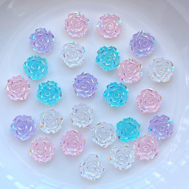 60kom 3d slatki mješoviti Mini cvijet za nokte Rhinestones Gems Glitter akrilni nakit za nokte nakit manikura dekoracija noktiju dodatna oprema -