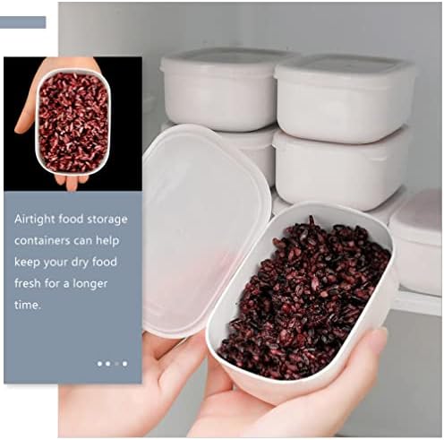 CABILOCK Kontejner za krug kruh Air Integro 8pcs Prep plastični spremnici za skladištenje hrane s poklopcima za ponovno punjenje ručka Bento Box Podjela 280ml - Bijela krompir