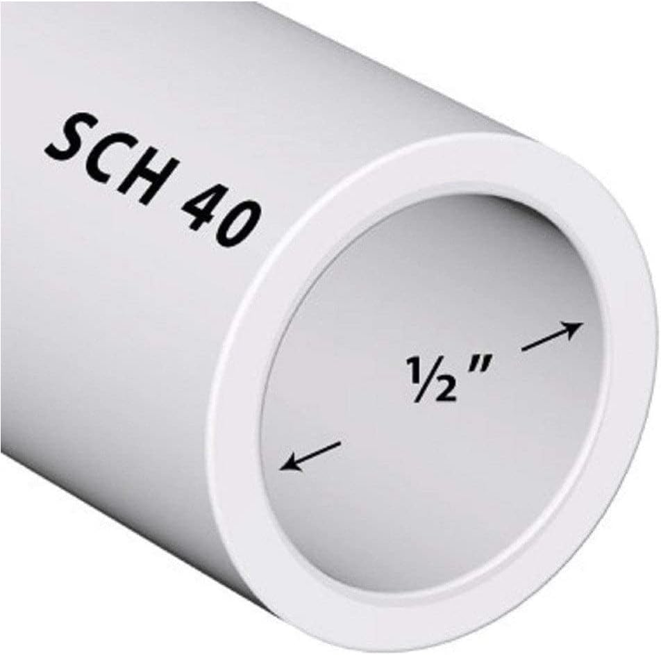 Proizvođač Direktan pejzaž PVC cijev SCH40 1/2 inča inča bijela po mjeri - 4ft