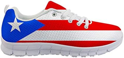 Puerto Rico zastava Muška trka lagana lagana ležerna sportska obuća modne tenisice hodaju cipele