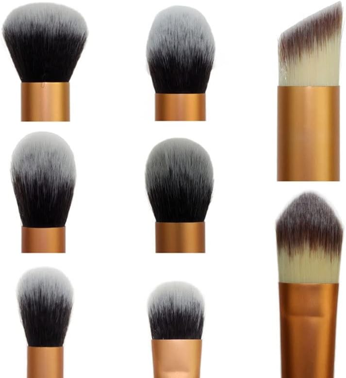 MMLLZEL 8 Zlatna aluminijska cijev za šminku Postavite kompletne rumeničke zaklade četkice Beauty Tools