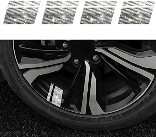 Luixxuer 4pcs Reflective kotače na kotačima naljepnice natrag stripe auto naljepnice na kotačima naljepnice za automobilske kotače