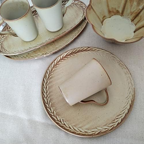 Globe Faith Handmade keramička šalica za kafu, keramički čaj za čaj, gline espresso krig za dom i ured s jednostavnom hvataljkom Jedinstvena