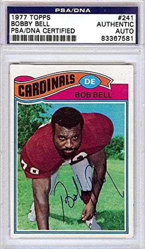 Bobby Bell autogramet 1977 kartice za predjelu # 241 Louis Cardinals PSA / DNK # 83367581 - NFL autograme nogometne karte