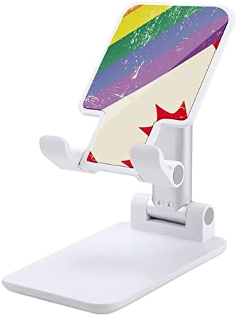 Duga Gay i Kanada Zastava Sklopivi držač za stolni telefon Portable Podesivi postolje za putni stol