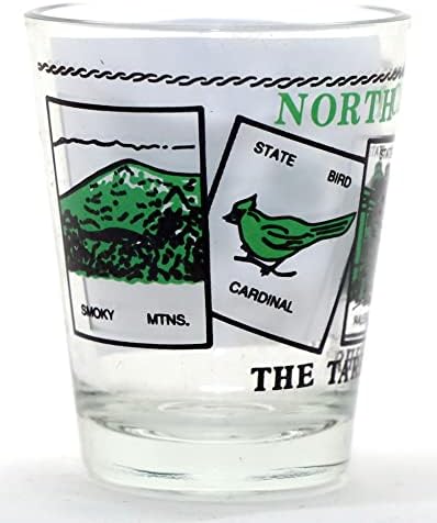 North Carolina Krajolik Zeleni Klasični Dizajn Shot Glass