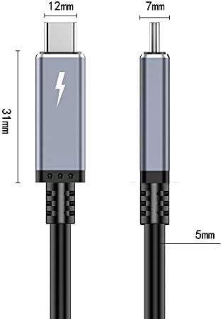 Trebleet 10ft USB4 kompatibilan sa Thunderbolt 3 kabl 20Gbps, 100W, TB3 do TB3 muški do muški kabel, za TB 3 Hub, adapter, uređaje,