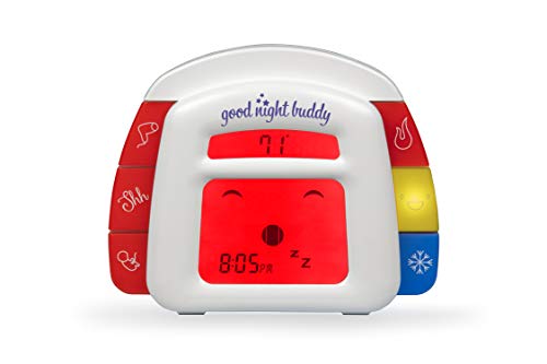 Laku noć Buddy By Sleep Whisperer Ingrid Prueher-sve-u-jednom rešenje za trening spavanja sa mašinom za zvučnu buku, dečiji budilnik, merač sobne Temperature, noćno svetlo-naučite bebe & amp; navike spavanja mališana