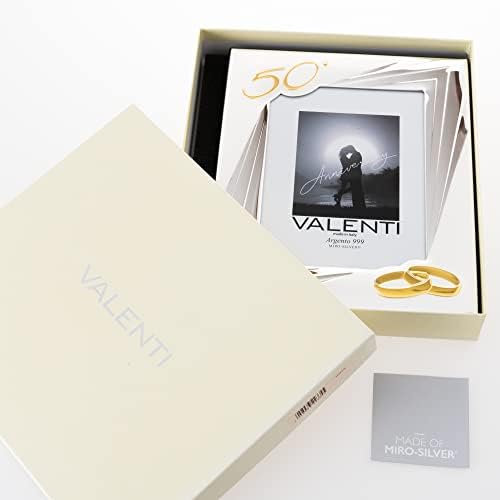 Valenti & Co Silver Photo Frame 13x18 cm Idealan kao poklon za zlatno vjenčanje - 50 godina vjenčanja ili za 50. rođaka, bake i mama