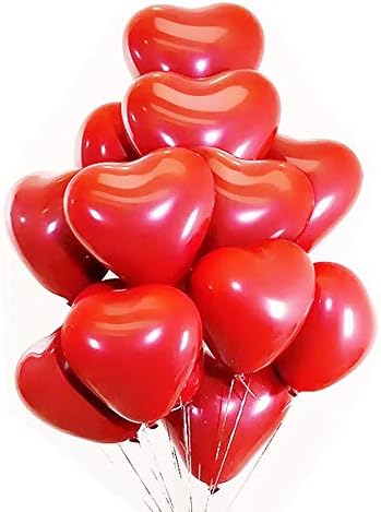 Baloni za lateks Soochat Heart, baloni za Valentinovo, baloni za crvene srčane boje za Dan za valentinovo za vjenčanje ukras za zabavu 30 kom