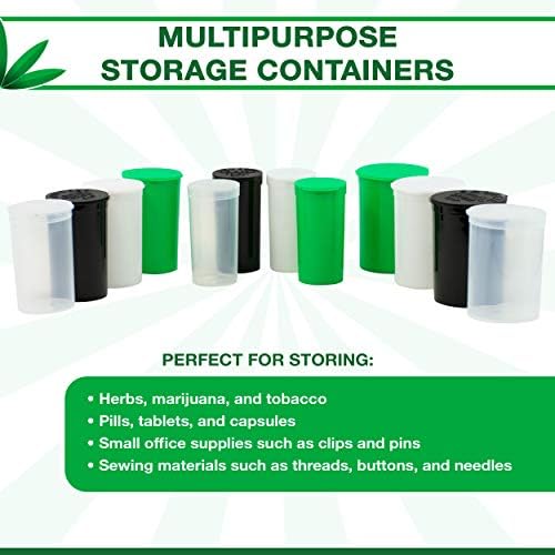 Emerald Mountain Supplier Pop Top Dram kontejneri | izdržljiv Herb and pill Organizer-13 Dram )