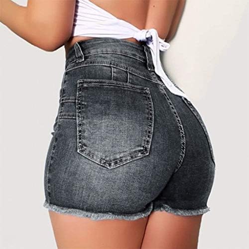 Ženske kratke hlače sa visokim strukom za ljetne deminske hlače, sirove rublje Jeans Tummy Control Butt Lift Stretch Slim Demin Htcrass