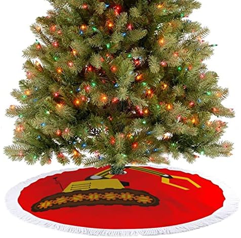 CATERPILLAR CANE PRINT CINSKOG Drvo suknje sa reselom za srećnu božićnu zabavu pod Xmas stablom
