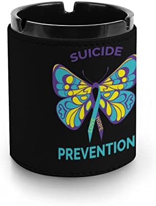 Svjesnost za prevenciju samoubistva Traka leptira od kože cigareta pepeljara pepeljara zastupnik za pepeo Prijenosni desktop za pušenje