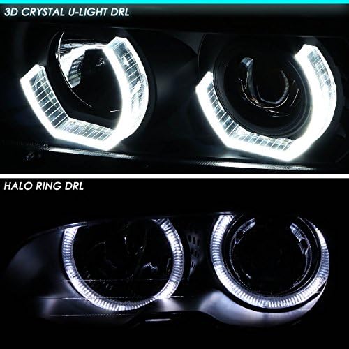 [Halogen Model] 3D kristalne Halo projektorske lampe za farove sa LED Žmigavcem i LED kompletom za konverziju kompatibilan sa BMW-om