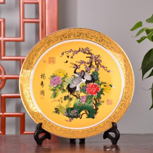 25cm Jingdezhen Pottery Dekorativna ploča Jin Fu Slika za dnevnu sobu Dekoracija tablice