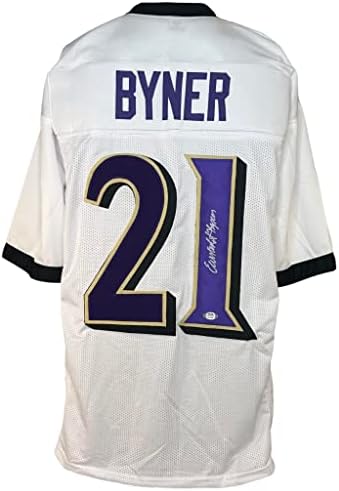 Earnest Byner AUTOGREGED DERSEY NFL Baltimore Ravens PSA ITP COA