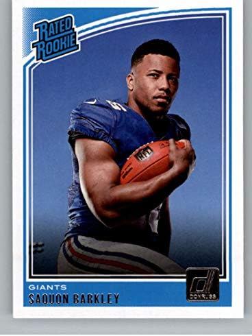 2018 Donruss Fudbal 306 Saquon Barkley Rc Rookie Card New York Giants ocijenjeno Rookie službena NFL trgovačka kartica