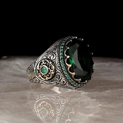 Pun prst prsten za žene okrugli prsten prsten veliki dijamant prsten dragi kamen prsten Prstendiamond poklon prsten Vintage dijamantski