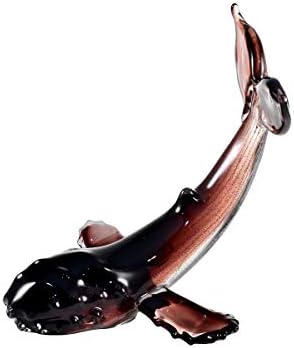 Dale Tiffany kitova ručno izrađena umjetnička staklena figurica, maroon