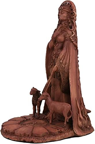 EBROS poklon keltska boginja vatrene brigidne statue patroness nade poezija stočna medicina opruga plodnost Bridget figurica u crvenkastom glinenim bojama bogovi i boginja