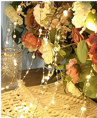 Sezrgiu perle žičane lampe bakarna žica viseća Vilinska lampa na baterije za vrtne zabave za praznike božićno drvo dekor
