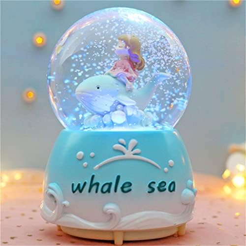 Dhtdvd Dream Dolphin Crystal Ball Girl Rođendan Poklon može zakretati plutajuće sniježne muzičke oktave ukrase