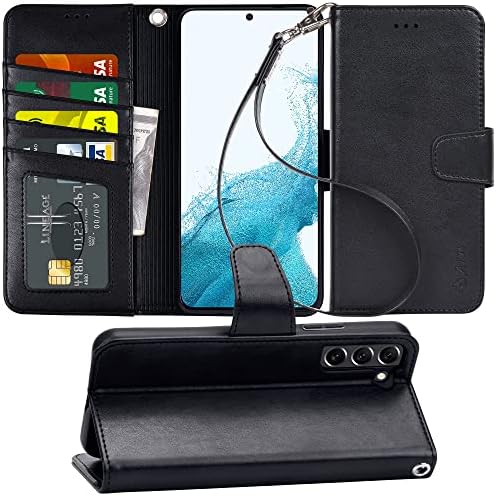Arae futrola za Samsung Galaxy S22 5G PU kožna Navlaka za novčanik [Stand Feature] sa narukvicom i [4-Slots] ID & amp;džep za kreditne