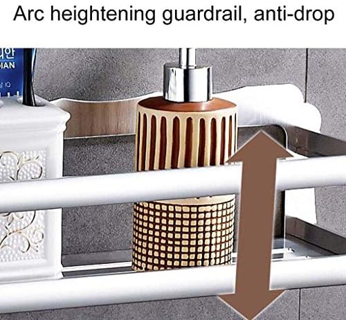 Xjjzs kupaonica stalak za kupatilo zid zidni polica od aluminija wc polica kupaonice kašica Caddy (Veličina: 50 14 12.7cm