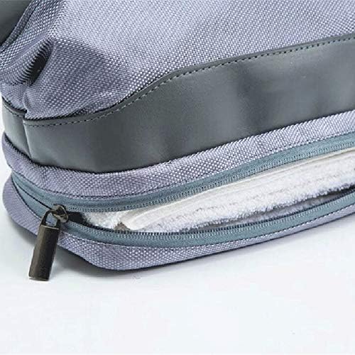 Ydxny kozmetička torba prijenosna putovanja dvostruka torba za pohranu veliki kapacitet mokra i suhu odvajanje torba vodootporna i