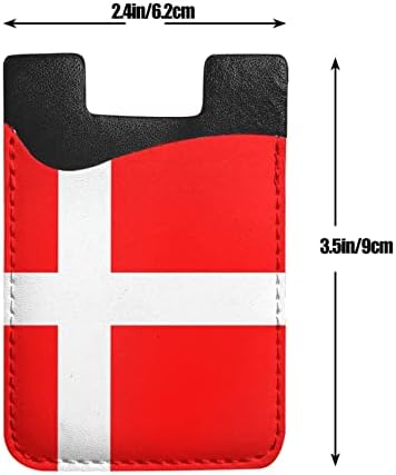 Danska Danska držač telefona za zastavu PU kožna kreditna kartica ID kućišta 3M ljepljivi rukavi za sve pametne telefone