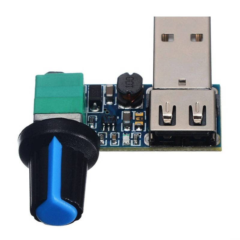 5V do 12V USB ventilatorski prekidač za prekidač ventilatora Stepesni modul za kontrolu brzine Podesivi potenciometar Muški ženski USB adapter