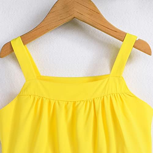 Jeinxcn Toddler Little Girl Ljetna haljina pruga ruffle plaža za odmor za odmor