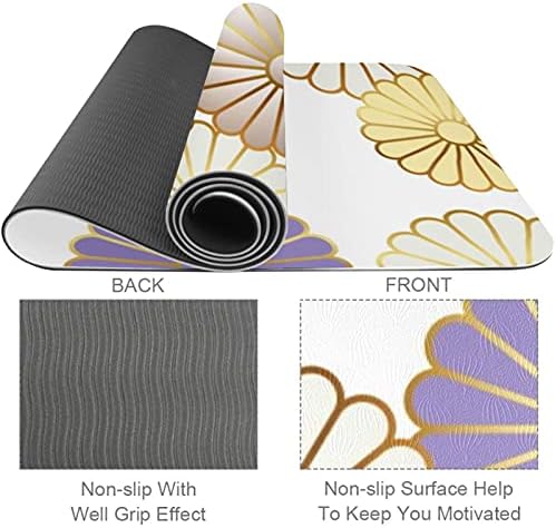 Siebzeh Chrysanthemum Pattern Premium Thick Yoga Mat Eco Friendly Rubber Health & amp; fitnes Non Slip Mat za sve vrste vježbe joge i pilatesa