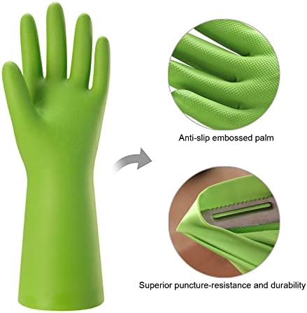 Bamllum 3 para gumene rukavice za čišćenje za domaćinstvo-rukavice za pranje posuđa za višekratnu upotrebu za kuhinju, fleksibilan