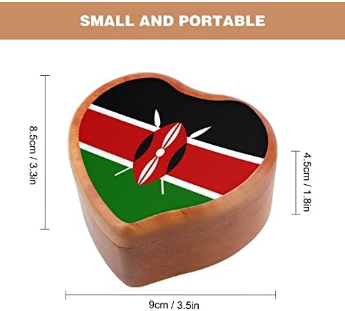 Kenyan Flog Clockwork Music Box Vintage Drveni glazbeni box igračke Darove ukrasi