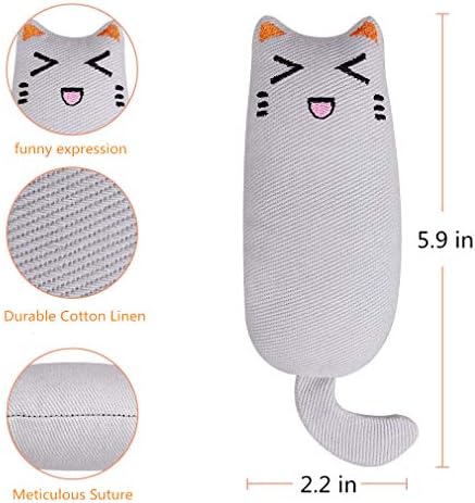 Wiselight 5 kom. Catnip igračke CAT CHEW igračke za ugriz otporne na mačke za mačke Catnip ispunjeni crtani interaktivni jastuk za