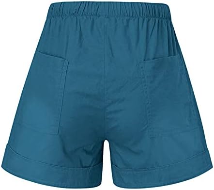 Podstavljene ženske biciklističke kratke hlače struk SPLICE Shorts Pocked Comfy ženske elastične labave crteže casual