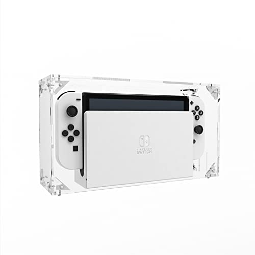 MANWU sastavljanje zaštitne kutije zaslona za prašinu poklopac za prah za novi model Nintendo prekidača, akrilni čisto kućište kompatibilno sa prekidačem